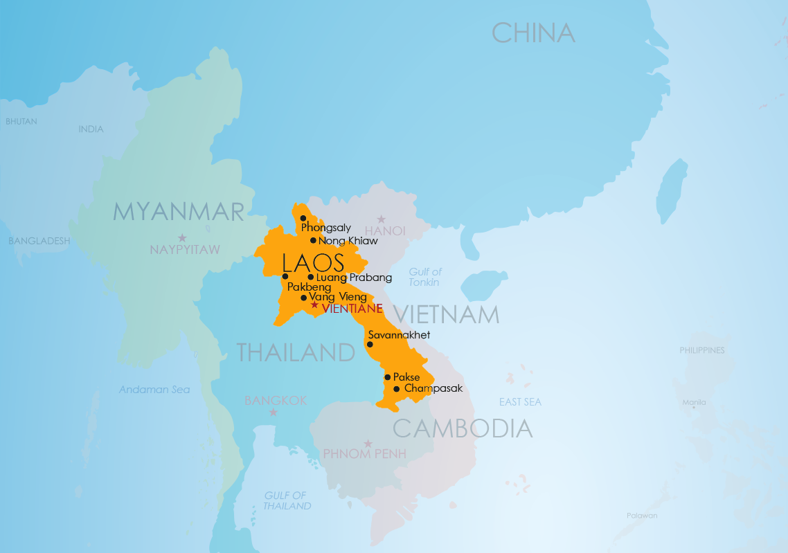laos map